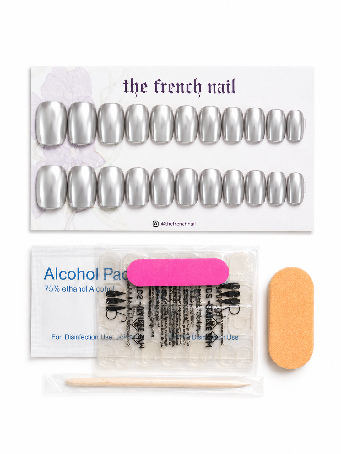 Press-On Nails Couleur Unie - Taille unique (22 ongles)