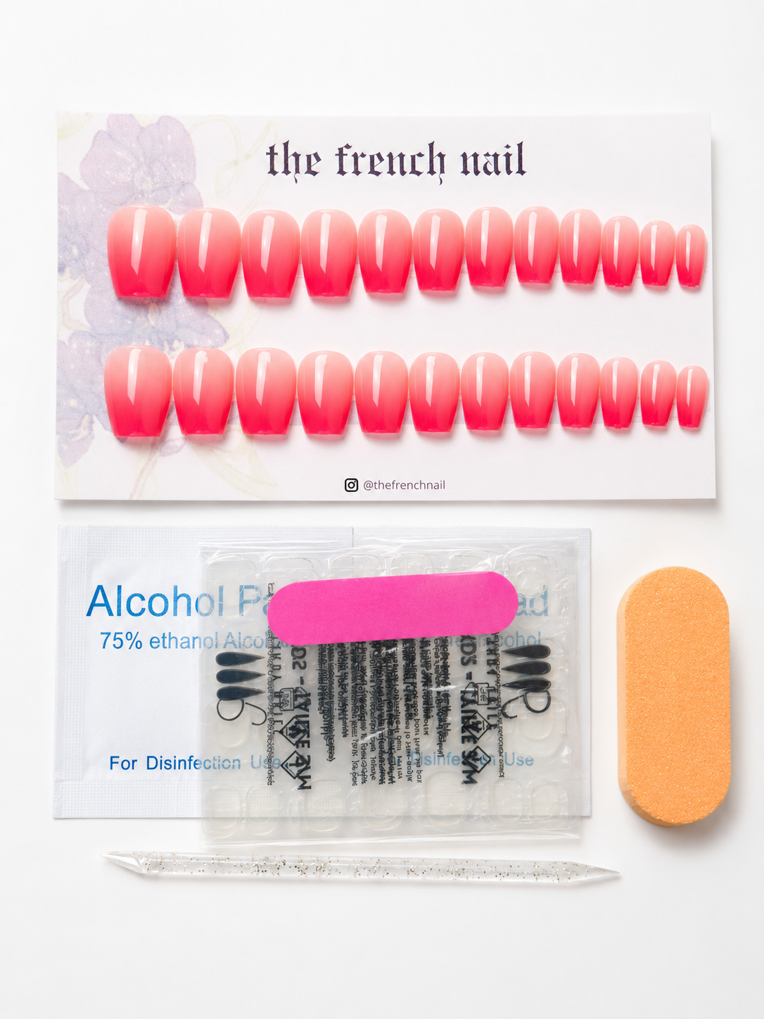 Press-On Nails Couleur Unie - Taille unique (22 ongles)