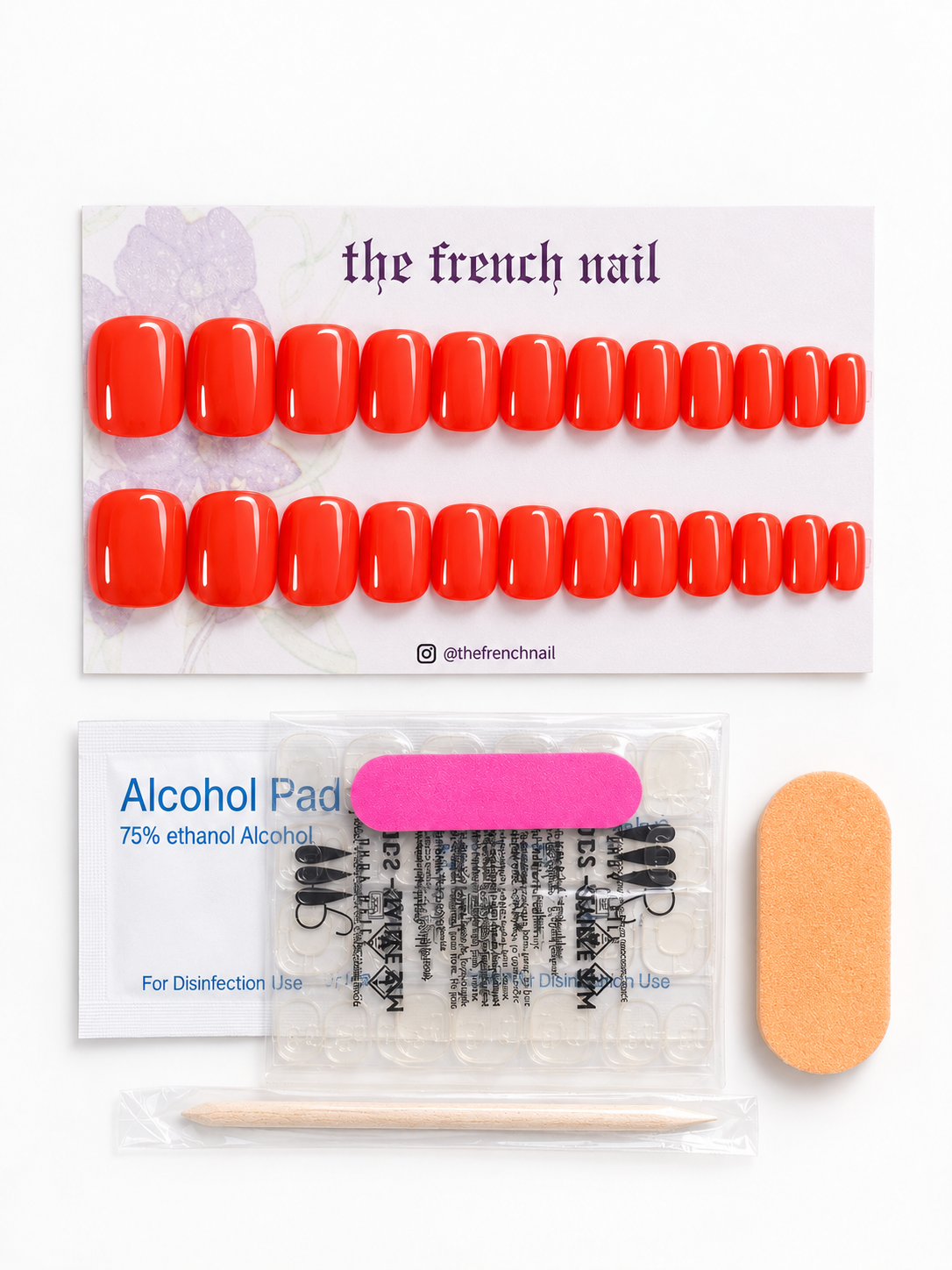 Press-On Nails Couleur Unie - Taille unique (22 ongles)