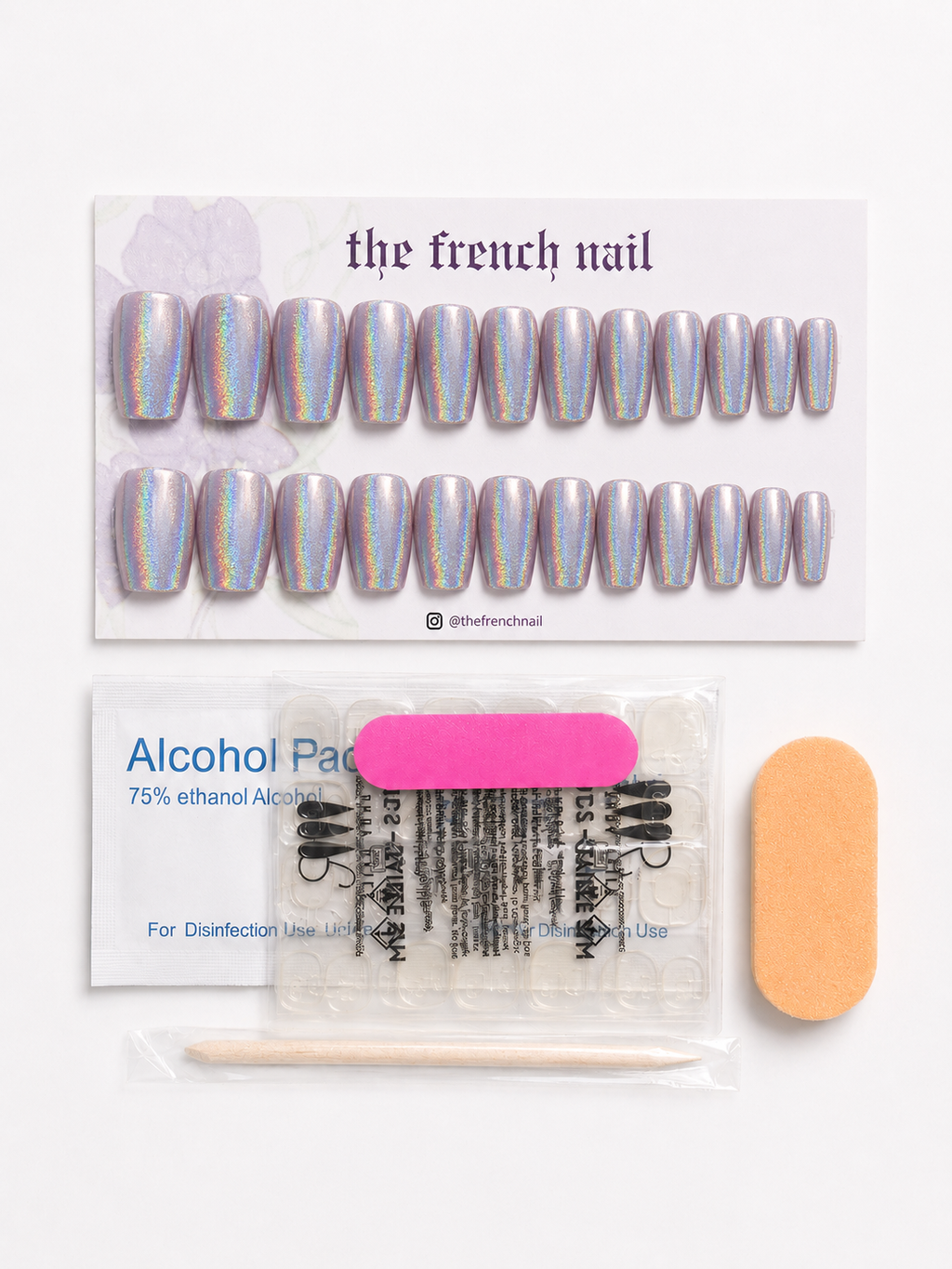 Press-On Nails Couleur Unie - Taille unique (22 ongles)